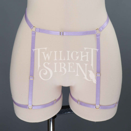 ASTA LEG BODY HARNESS SUSPENDER LILAC PASTEL PURPLE - DEVELOPMENT SAMPLE - SIZE SMALL // UK 4-10 // US 0-6