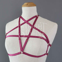 PENTAGRAM BODY HARNESS BRALET MAGENTA PURPLE UK 8-10 (FITS 30-37" UNDERBUST)