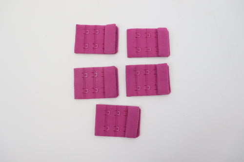 Magenta teal bra hook and eye tab 4cm - pack of 5