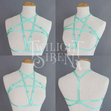 PENTAGRAM BODY HARNESS BRALET MINT GREEN - DEVELOPMENT SAMPLE - SIZE SMALL-MEDIUM UK 8-12 // US  4-8