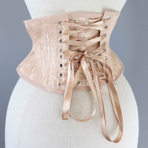 ELIZA TULIP COUTIL ZIP FRONT CORSET BELT