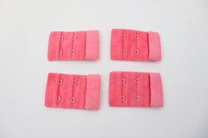 pink bra hook and eye tab 3.8cm - pack of 4