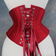 23 INCH WAIST VOLUSPA RED SILK RIDING CORSET (PHOTOSHOOT SAMPLE)