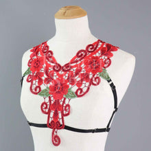 RED DEYSI LACE BODY HARNESS BRA - UK 8-10 - FITS 28-34" RIBCAGE