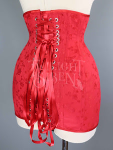 C1940S INSPIRED ROSEBUD  COUTIL CORSET GIRDLE