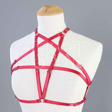 PENTAGRAM BODY HARNESS BRALET SCARLET RED