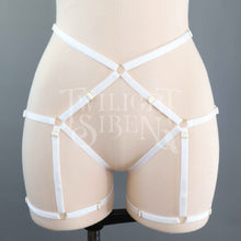 BRIGHT WHITE  LEG BODY HARNESS SUSPENDER UK 4-10 // US 0-6 (FIT WAIST BETWEEN 24-36" / THIGH CIRCUMFERENCE UP TO 21")