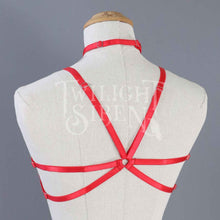 RED HEXAGRAM SET: BRALET AND THIGH HARNESS