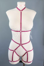 JADE BODY HARNESS OUVERT PLAYSUIT MAGENTA -DISCONTINUED - SIZE SMALL // UK 4-8 // US 0-4 (FITS : RIBCAGE UP TO 34" // WAIST UP TO 36" // LEG CIRCUMFERENCE UP TO 21")