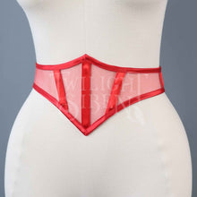 26 INCH WAIST SATIN AND MESH SWISS WAIST CORSET