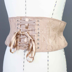 33.5 INCH WAIST ELIZA PEACH TULIP COUTIL CORSET BELT