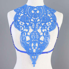 NOX BLUE LACE BODY HARNESS BRALET - SMALL: UK 8-10 - FITS UP TO 28-34" RIBCAGE