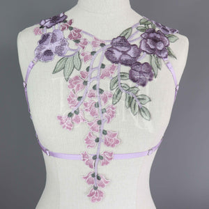 LILAC LACE BODY HARNESS BRALET
