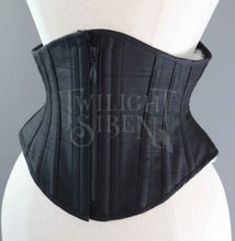 23.5 INCH WAIST VOLUSPA BLACK SILK RIDING CORSET - PHOTOSHOOT SAMPLE