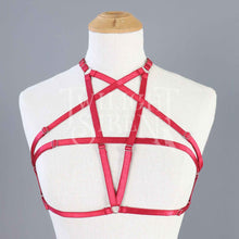 PENTAGRAM BODY HARNESS BRALET SCARLET RED