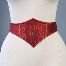26 INCH WAIST RED SILK SWISS WAIST CORSET (SUITABLE FOR NATURAL WAIST 27-29 INCH)