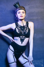 ARIA LACE BODY HARNESS BRALET TWILIGHT SIREN CORSETRY 