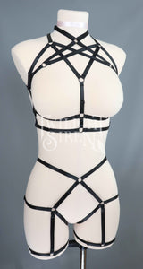 HEXAGRAM SET: BRALET AND THIGH HARNESS