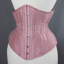 23 INCH WAIST LITA DUSKY ROSE PINK SILK CORSET - PHOTOSHOOT SAMPLE