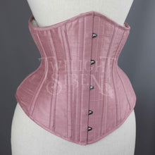 23 INCH WAIST LITA DUSKY ROSE PINK SILK CORSET - PHOTOSHOOT SAMPLE