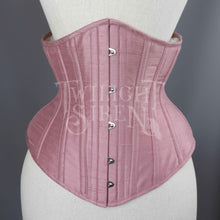 23 INCH WAIST LITA DUSKY ROSE PINK SILK CORSET - PHOTOSHOOT SAMPLE