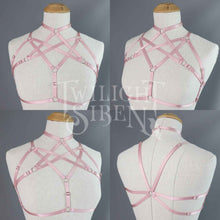 HEXAGRAM BODY HARNESS BRALET DUSKY ROSE PINK