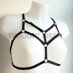 KAMARA luxury elastic strap harness bra lingerie by Twilight Siren