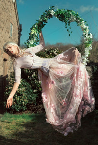 PASTEL PINK FLORAL TULLE SKIRT - MADE TO ORDER