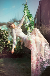 PASTEL PINK FLORAL TULLE SKIRT - MADE TO ORDER