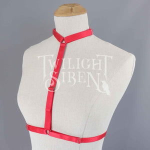 RED SARAH CHOKER BODY HARNESS