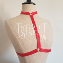 RED SARAH CHOKER BODY HARNESS