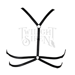 Pentacle pentagram harness bralet black  -Twilight Siren