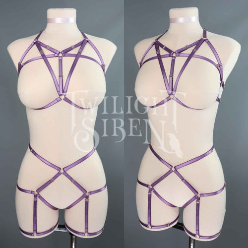 VIOLET PURPLE TALIA BODY HARNESS SET
