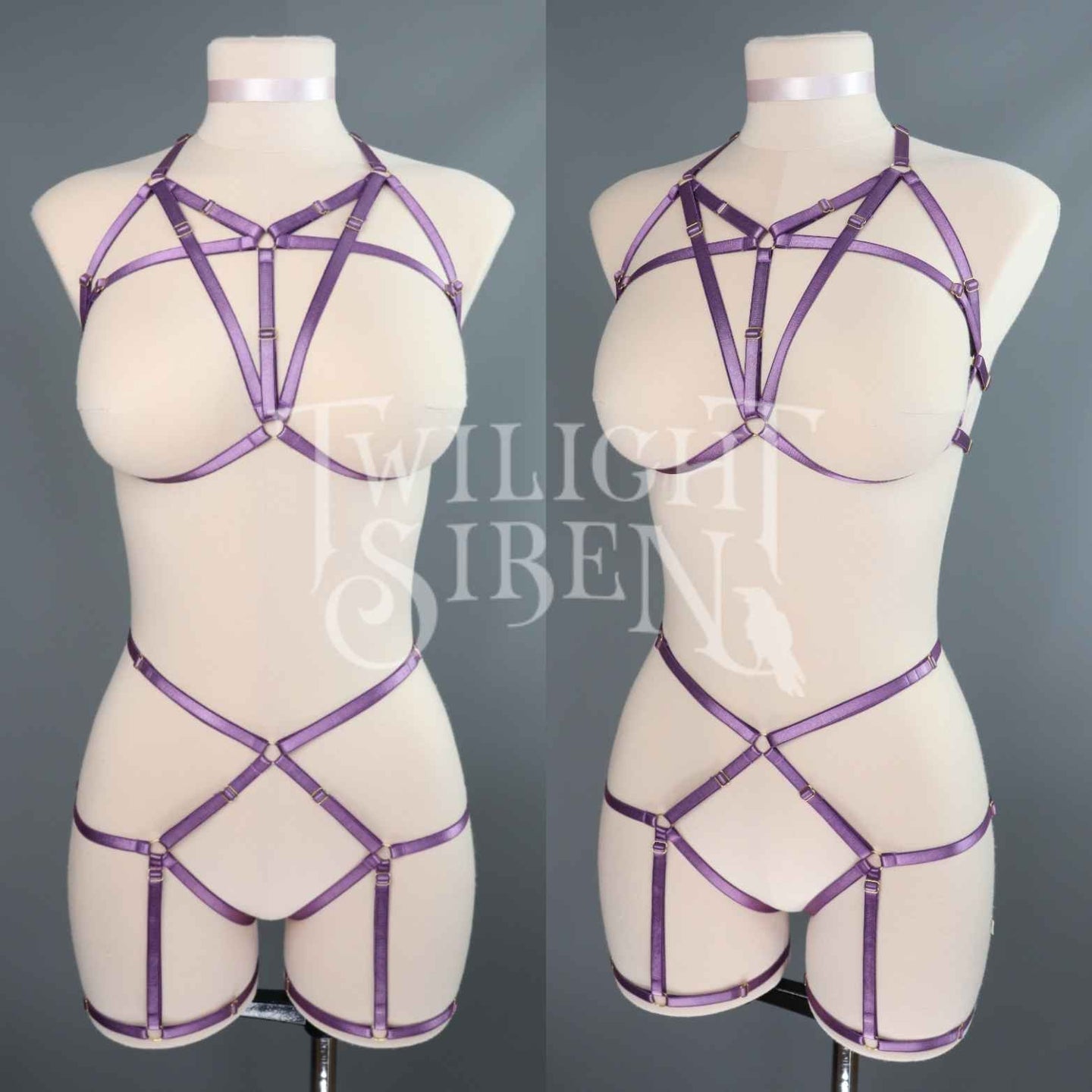 VIOLET PURPLE TALIA BODY HARNESS SET