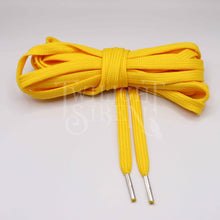 BRIGHT YELLOW POLYESTER CORSET LACING - TIPPED WITH METAL AGLETS
