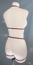SARAH WINE RED CHOKER BODY HARNESS SET