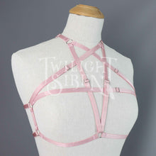 DUSKY ROSE PINK PENTAGRAM BODY HARNESS BRALET