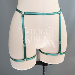 ASTA LEG BODY HARNESS SUSPENDER EMERALD GREEN