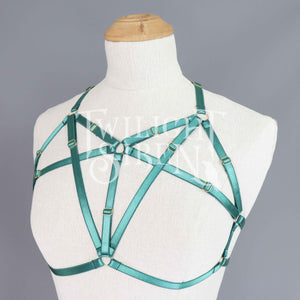 TALIA BODY HARNESS BRALET EMERALD GREEN