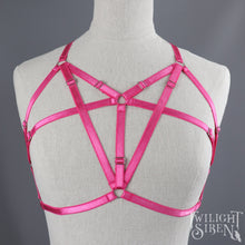 TALIA BODY HARNESS BRALET BRIGHT PINK SIZE ~ XSMALL / SMALL UK 4-10 (DISCONTINUED COLOUR)