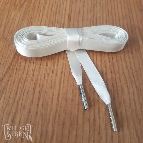 IVORY / OFF WHITE SATIN CORSET RIBBON LACING ~10MM / 15MM / 25MM