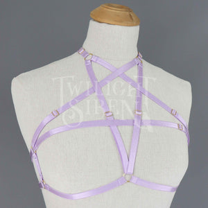 PENTAGRAM BODY HARNESS BRALET LILAC PURPLE