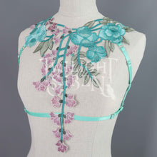MINT TEAL LACE BODY HARNESS BRALET