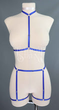 ROYAL BLUE CHOKER BODY HARNESS SET