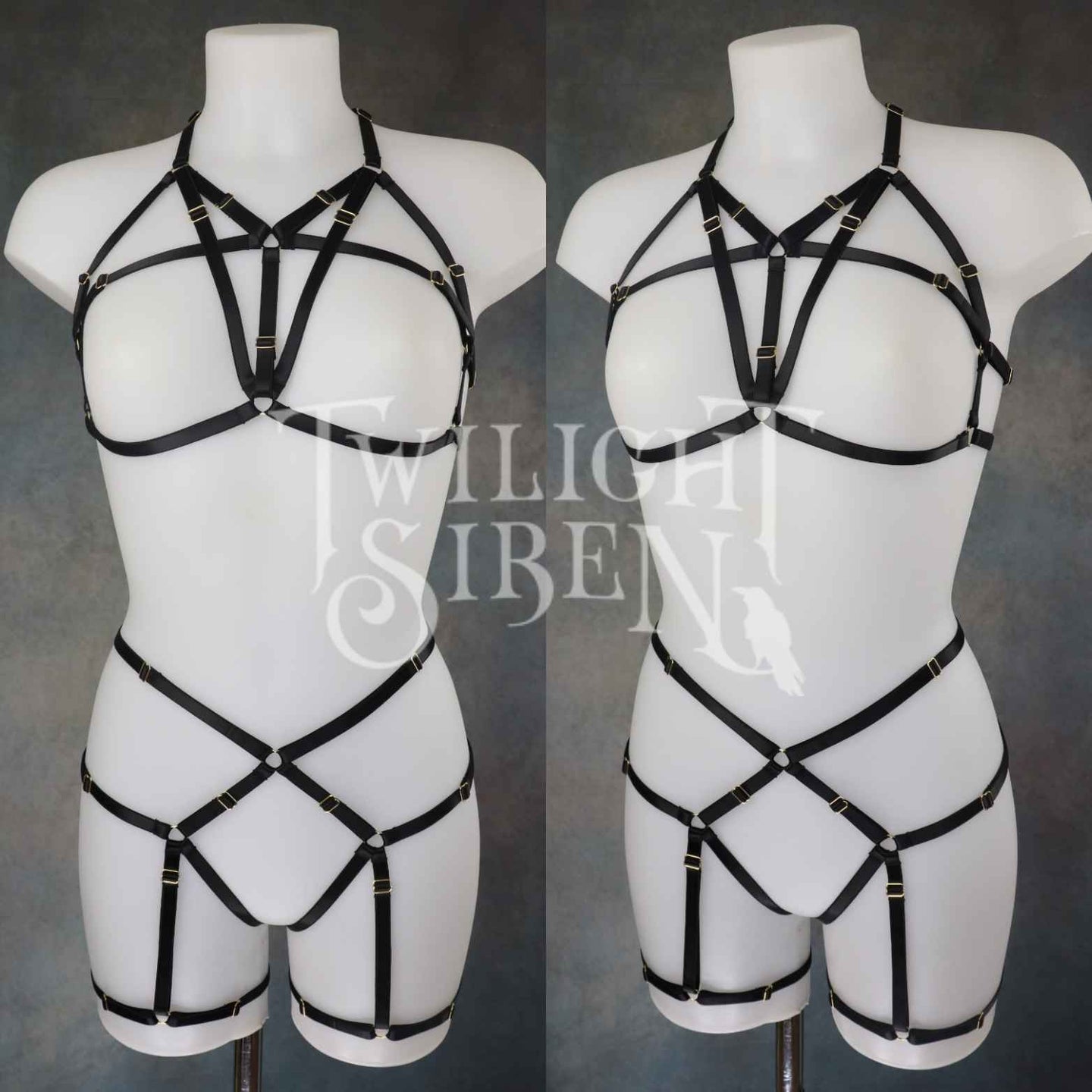 BLACK TALIA BODY HARNESS SET