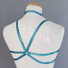HEXAGRAM BODY HARNESS BRALET TEAL PETROL GREEN