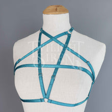 PENTAGRAM BODY HARNESS BRALET TEAL PETROL GREEN