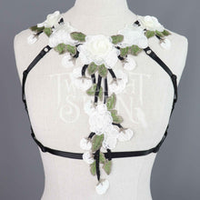 WHITE ROSE LACE BODY HARNESS BRALET